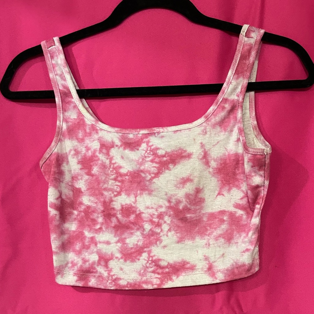 cropped tie dye top